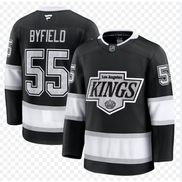 Men Los Angeles Kings #55 Quinton Byfield Fanatics Branded black Alternate Premier Breakaway Player NHL Jersey->los angeles dodgers->MLB Jersey